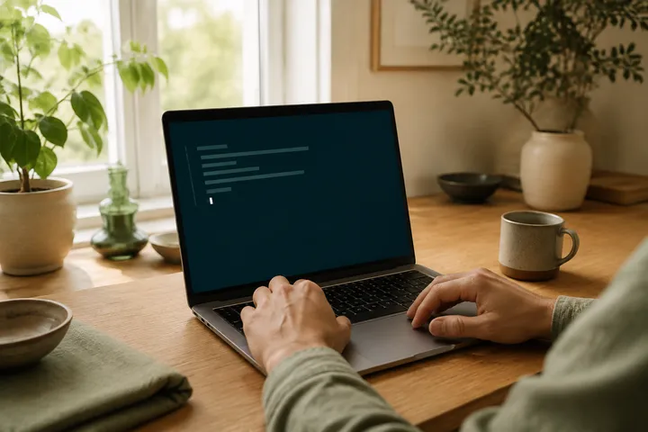 Installing software through a laptop terminal